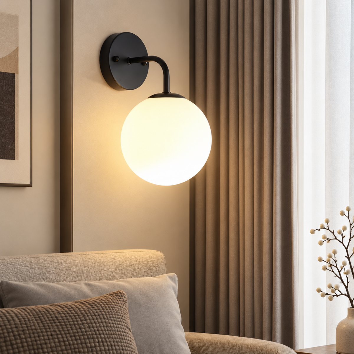 Modern Globe Wall Light