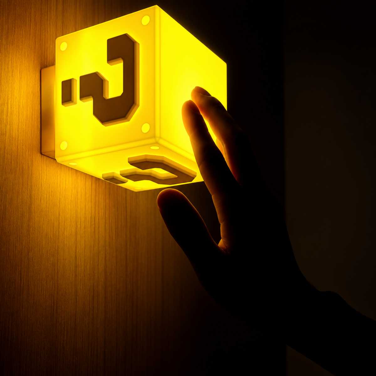 Game-Inspired Question Block Night Light