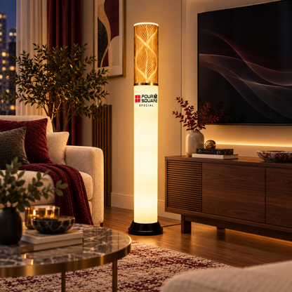 Four Square Special Golden Tube Lamp - 100 cm