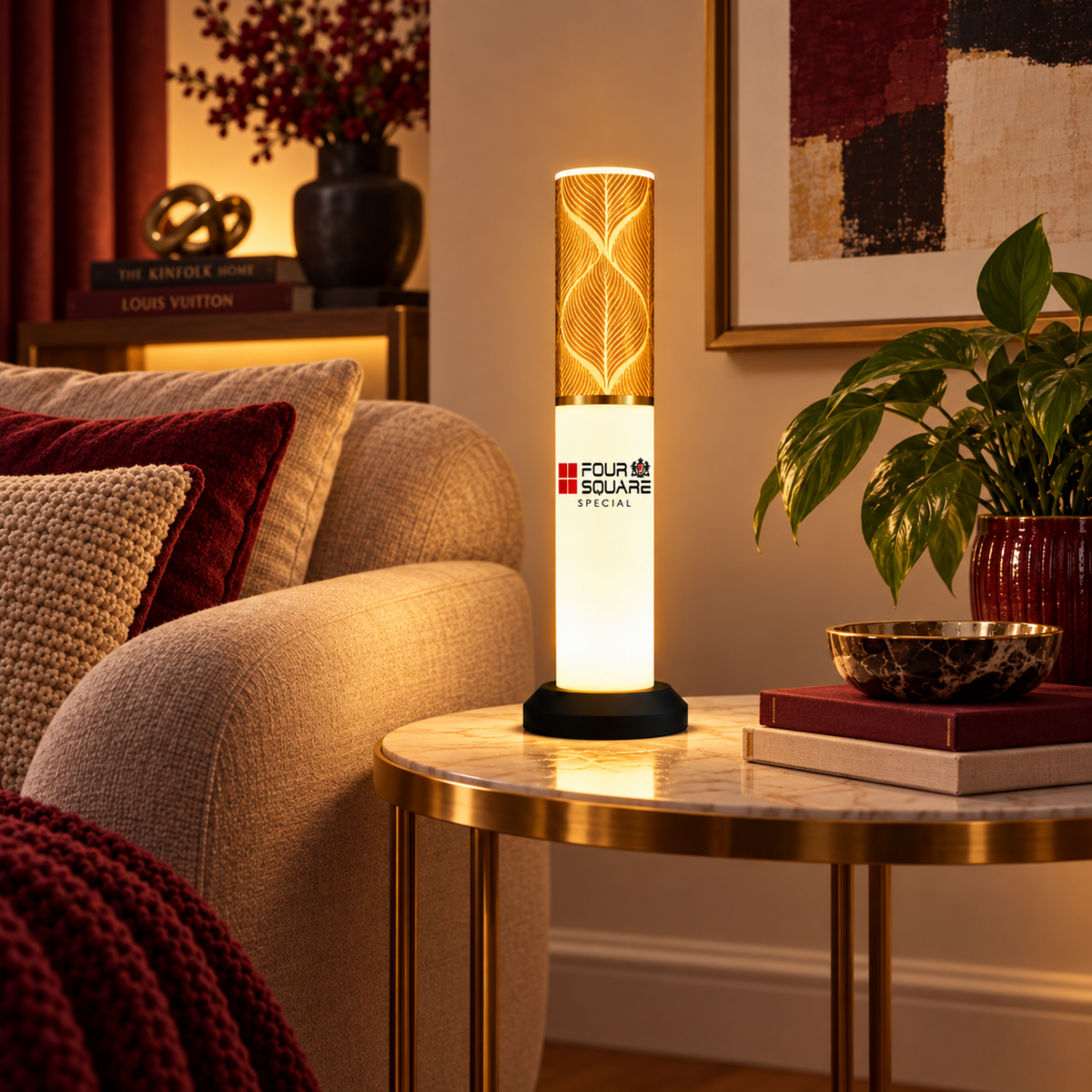 Four Square Special Golden Lamp