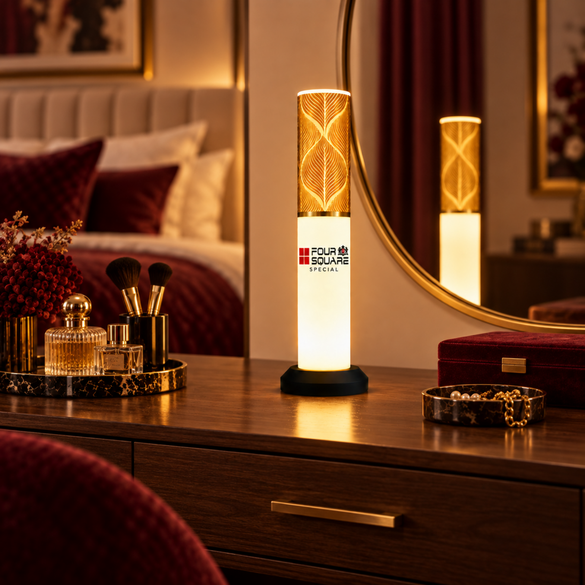 Four Square Special Golden Lamp