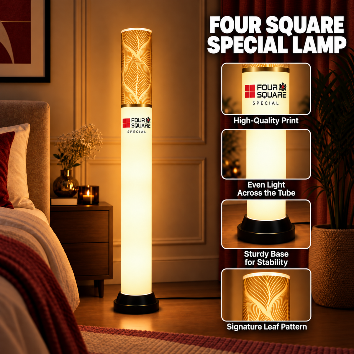 Four Square Special Golden Lamp
