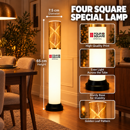 Four Square Special Golden Tube Lamp - 65 cm