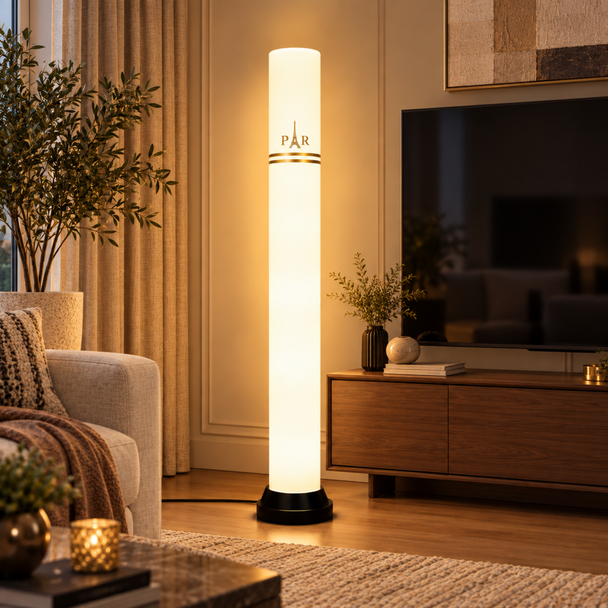 Paris Golden Tube Lamp - 100 cm
