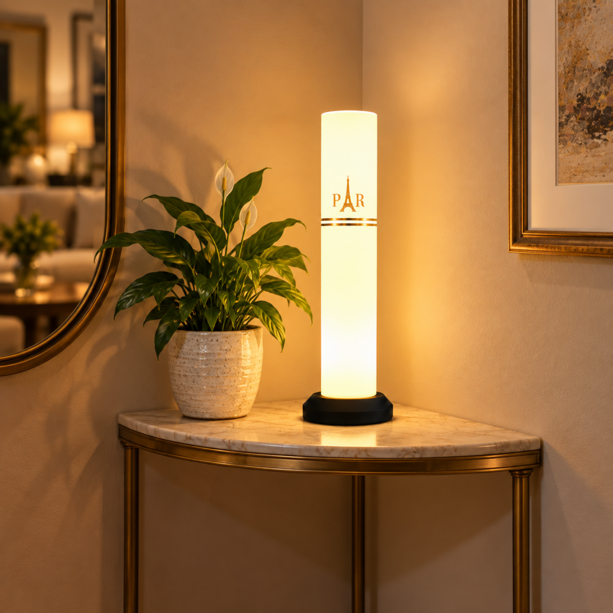 Paris Golden Tube Lamp - 35 cm