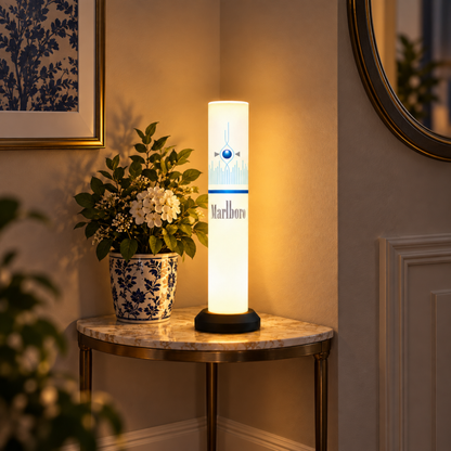 Classic ICE Burst Blue Tube Lamp - 35 cm