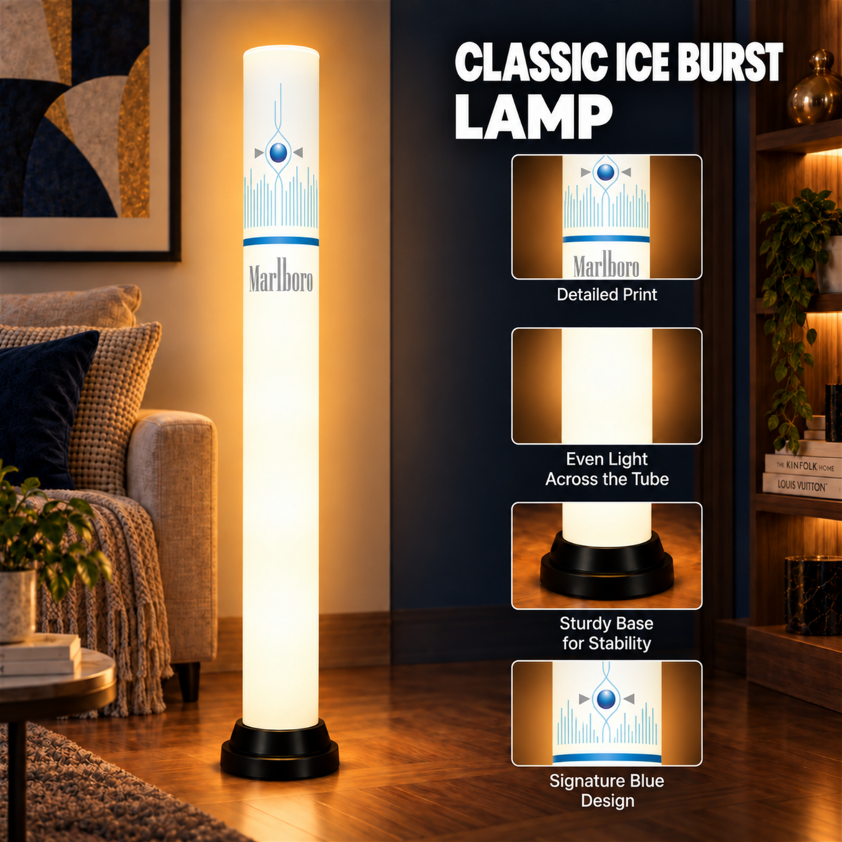 Classic ICE Burst Blue Lamp