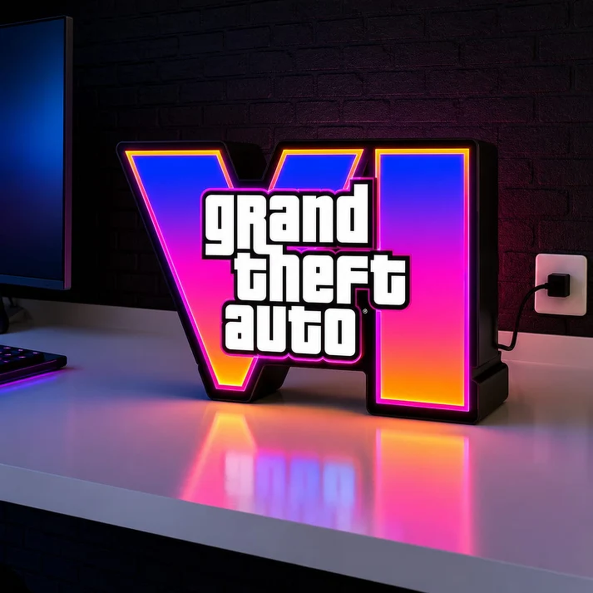 Grand Theft Auto VI Inspired LED Lamp