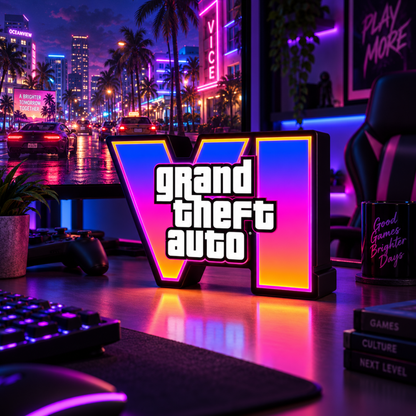 Grand Theft Auto VI Inspired LED Lamp