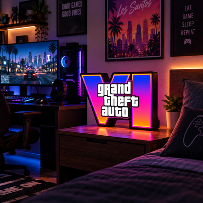 Grand Theft Auto VI Inspired LED Lamp