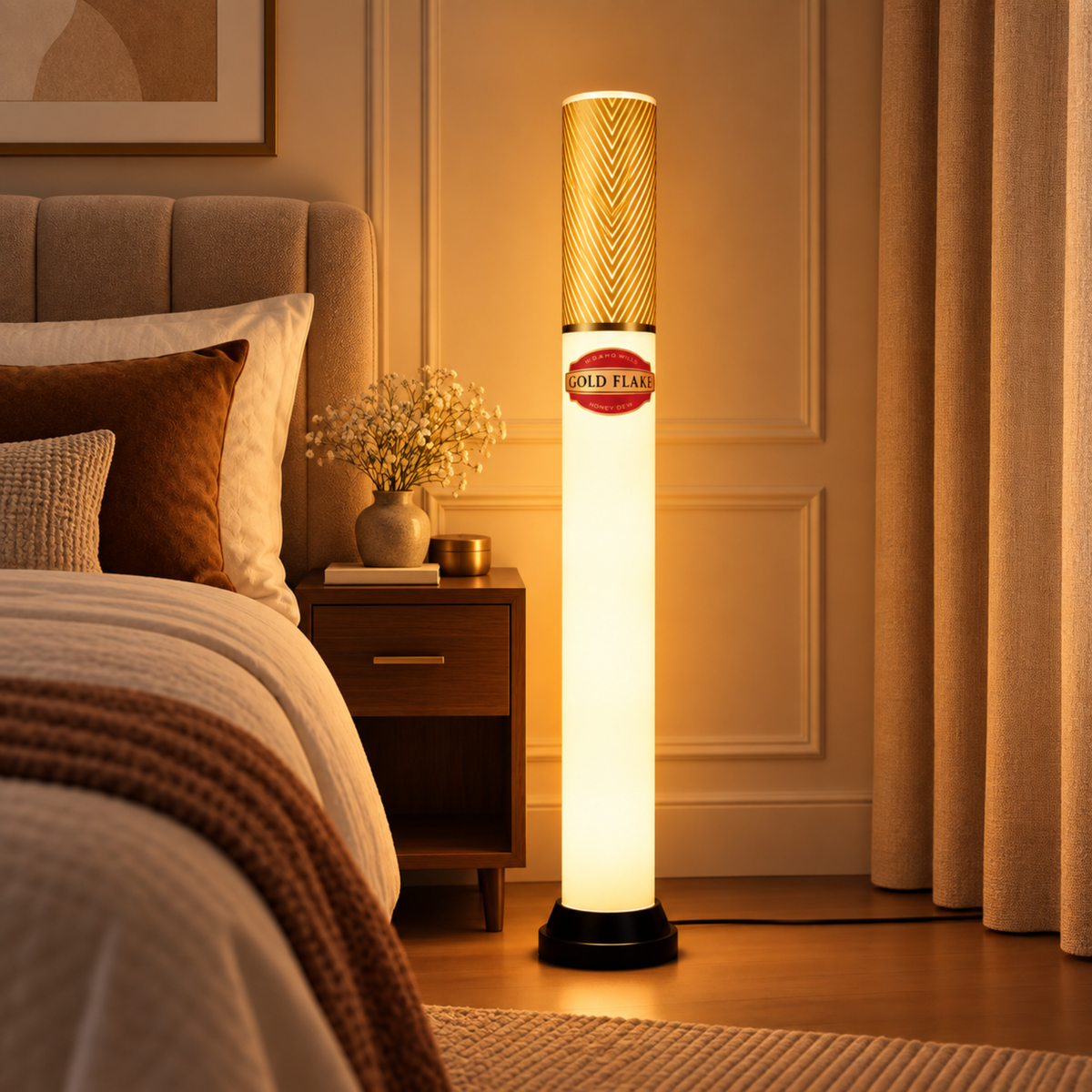 Gold Flake Golden Lamp