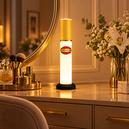 Gold Flake Golden Tube Lamp - 35 cm