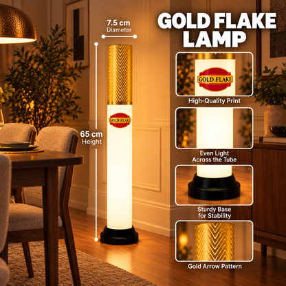 Gold Flake Golden Tube Lamp - 65 cm