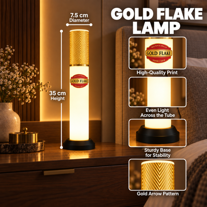 Gold Flake Golden Tube Lamp - 35 cm
