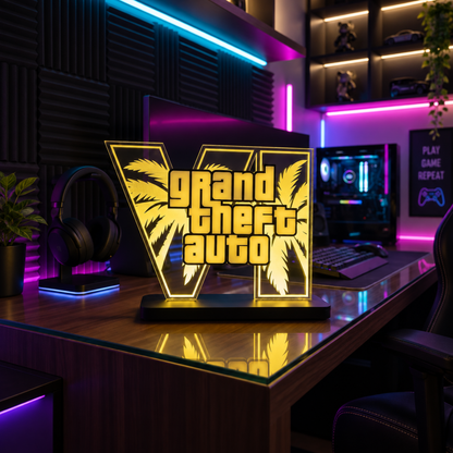 GTA Inspired LED Acrylic Gaming Lamp