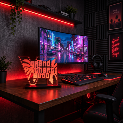 GTA Inspired LED Acrylic Gaming Lamp