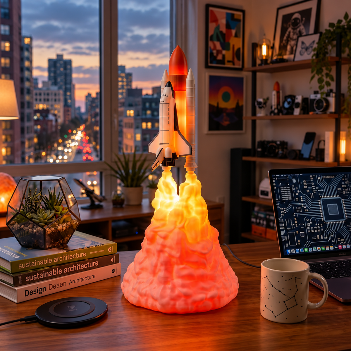 3D Printed Rocket Night Light