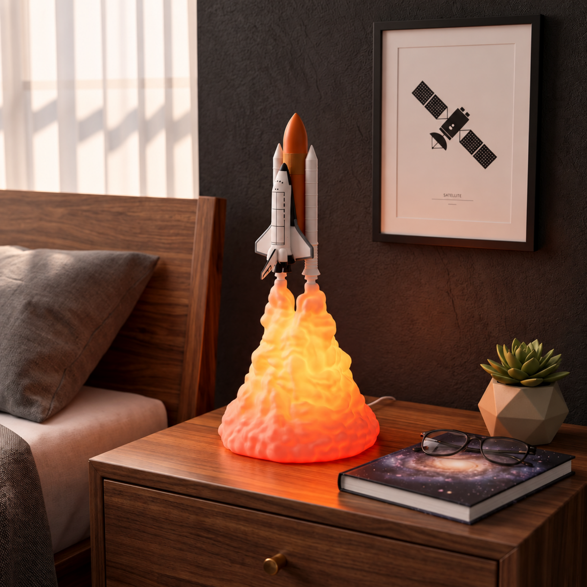 3D Printed Rocket Night Light