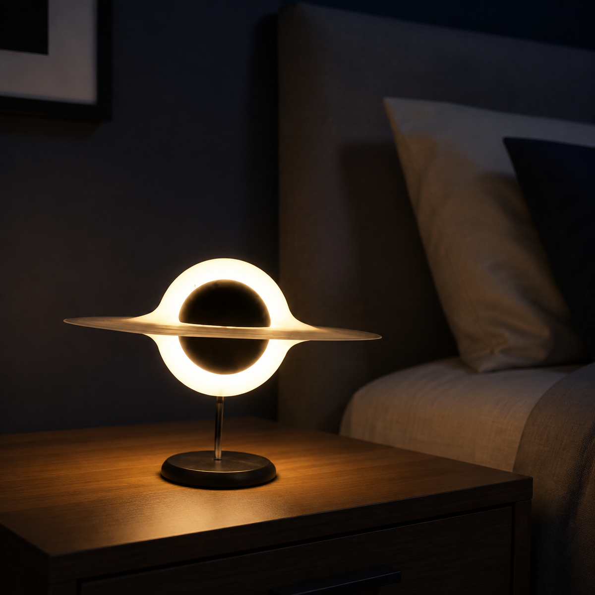 Cosmic Black Hole Illusion Night Light