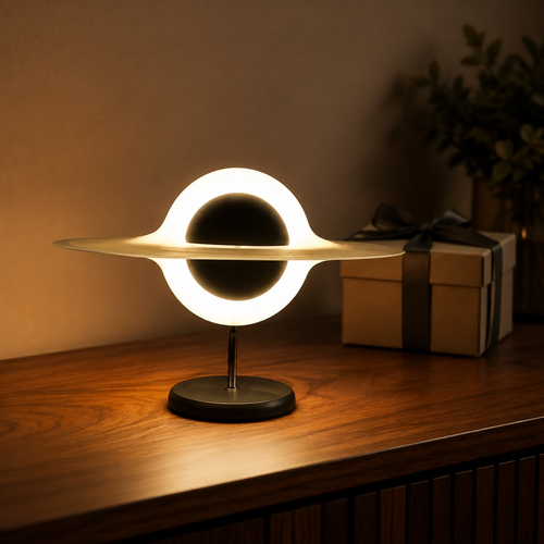Cosmic Black Hole Illusion Night Light